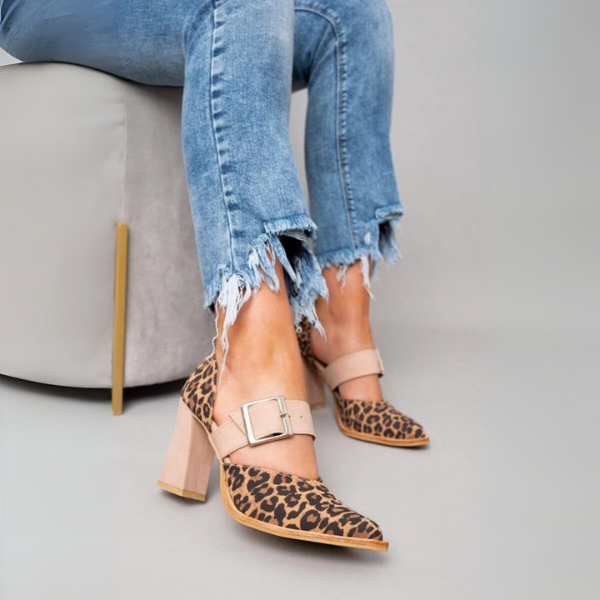 Selveta | Leopard Suede Heels