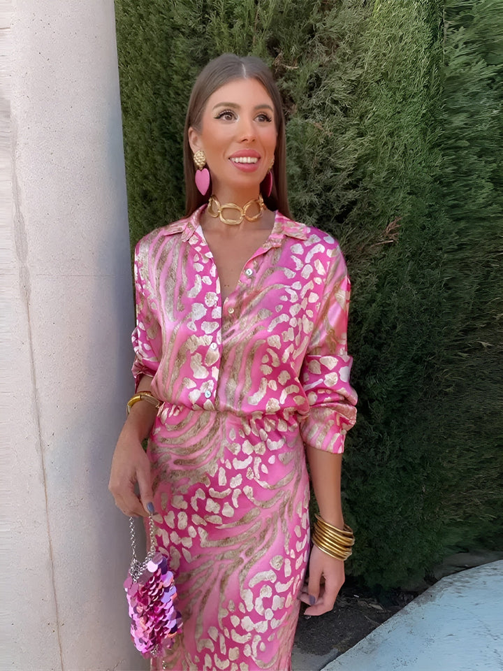 Mei | Abito Camicia Elegante in Raso