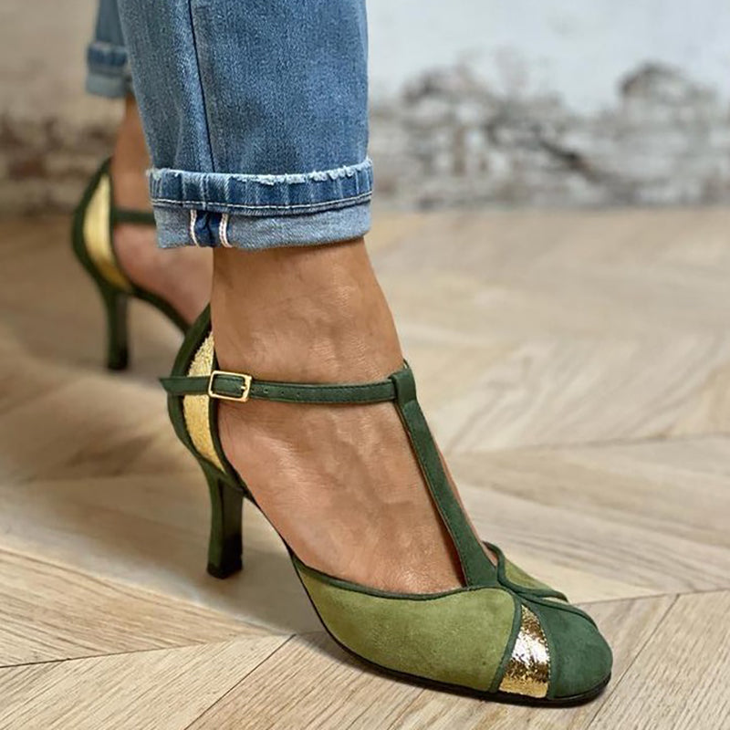 Kyarah | Elegant T-strap Heels
