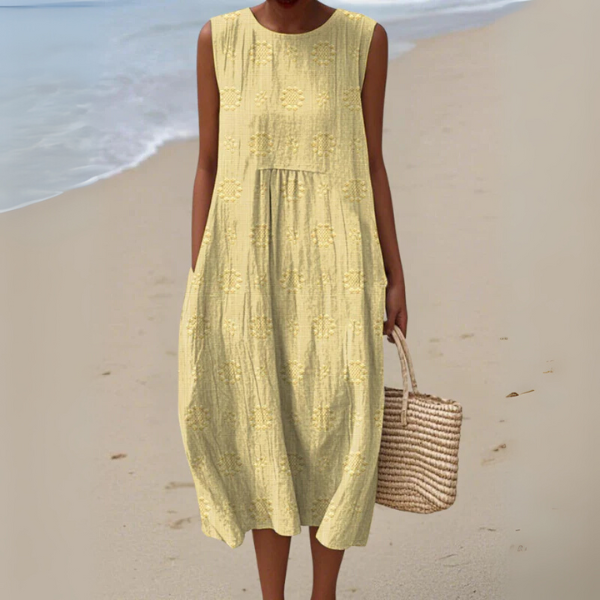 Rose | Embroidered Midi Dress