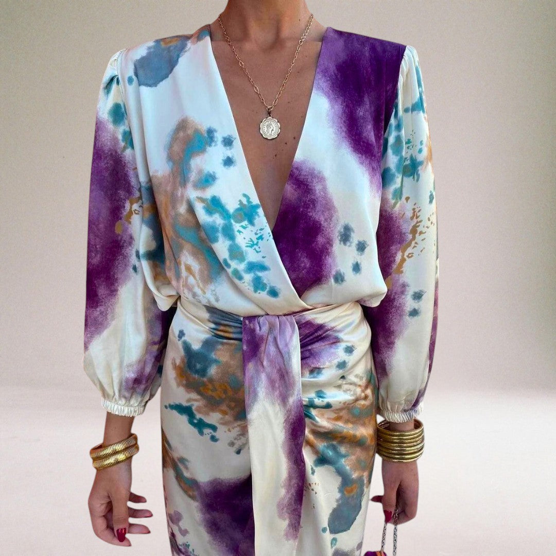 Valeria | Abito Elegante con Nodo in Vita