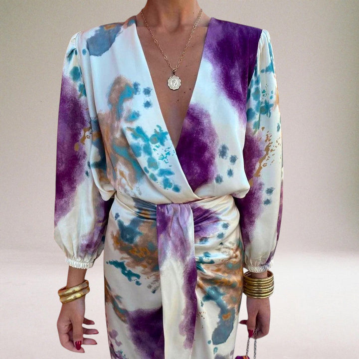 Valeria | Abito Elegante con Nodo in Vita