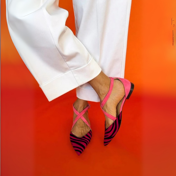 Zarella | Zebra Print Flat Sandals