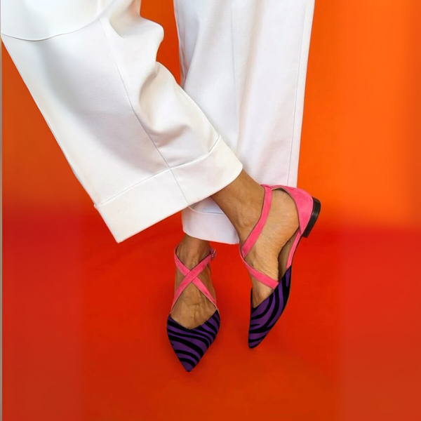 Zarella | Zebra Print Flat Sandals