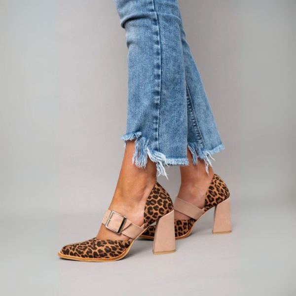 Selveta | Leopard Suede Heels