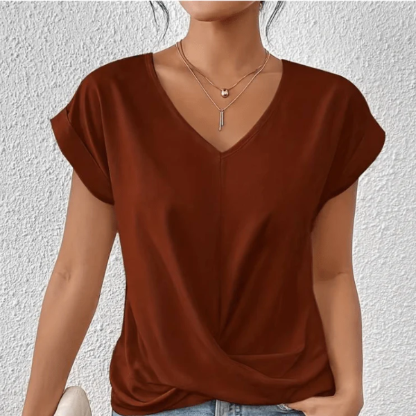 Marie | Tummy tucking V-neck top