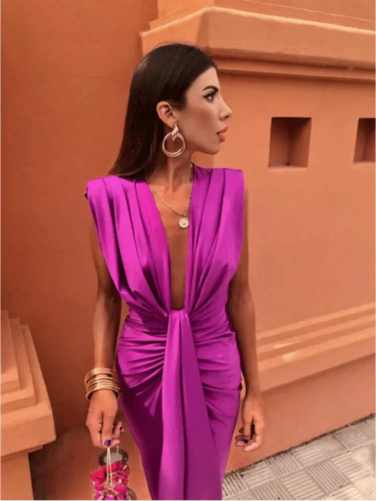 Cordelia | Abito Elegante Drappeggiato